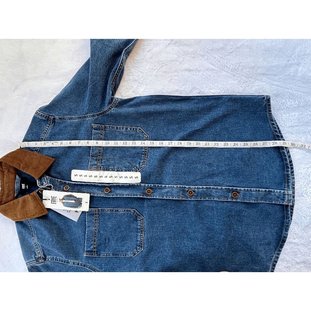 Men's Frye Western Jean Barn Shacket, Corduroy Collar, Button Up, Size S, NWT - Picture 3 of 8